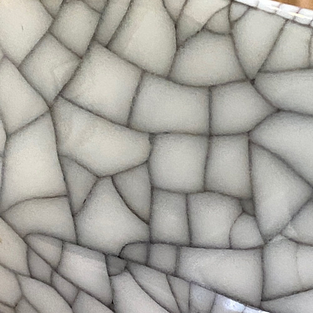 Vintage Japanese Crackle Glaze Bowl for Ikebana Arrangement or Decorative Use - Picture 6 of 14